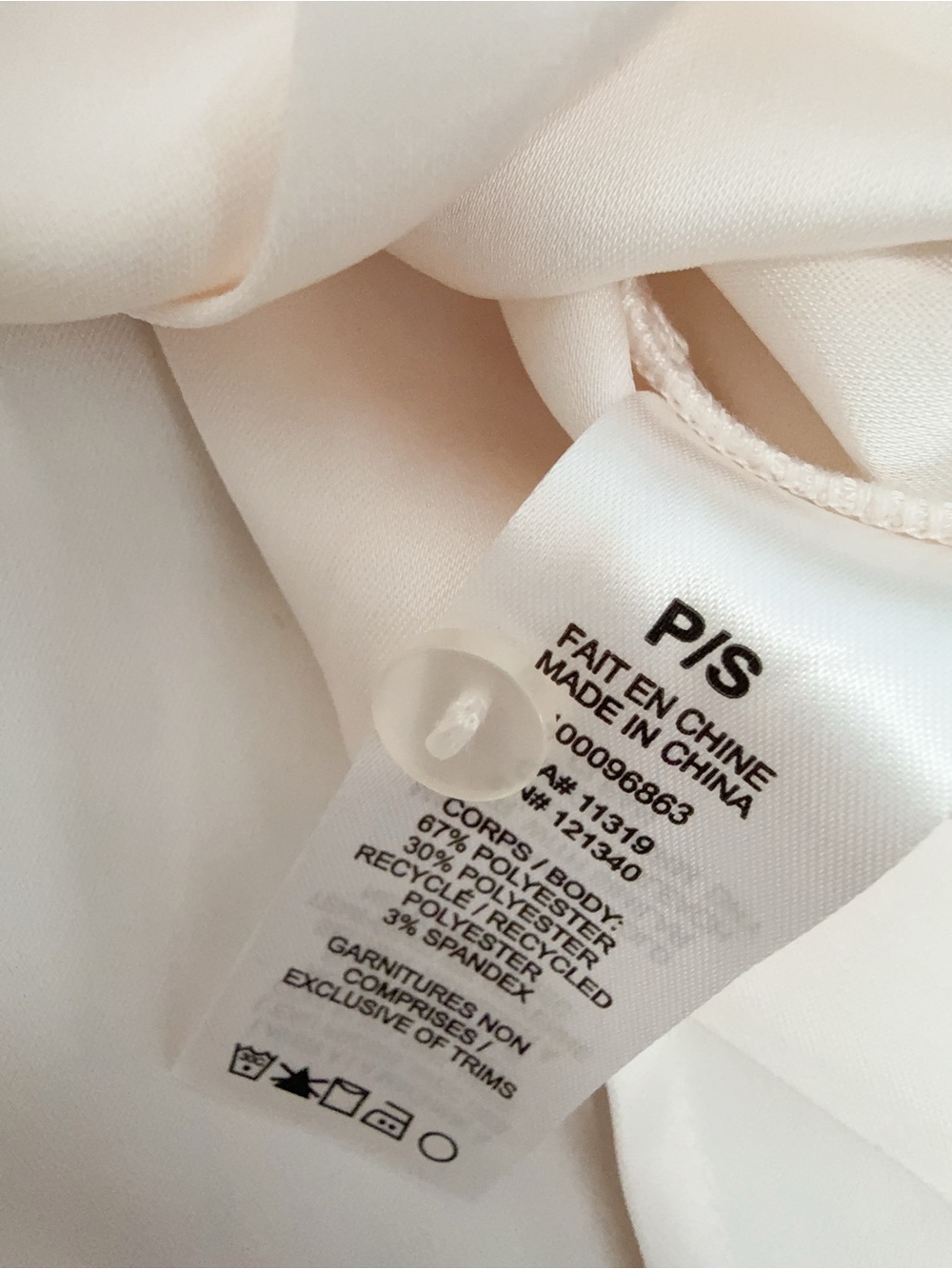 NWT 100096863 Dynamite Eva satin cinched shirt see salt S - Picture 5 of 5